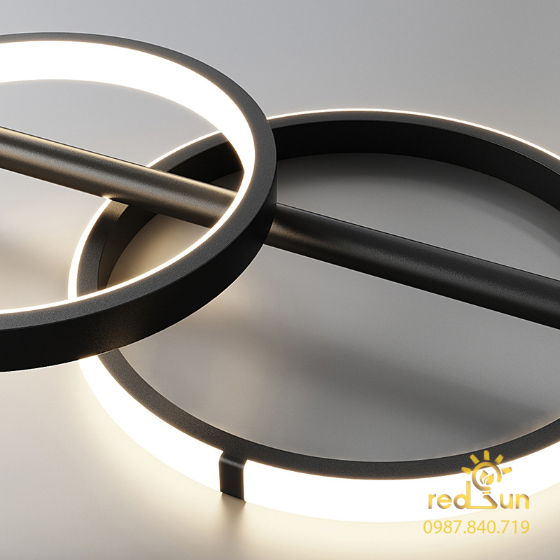 ĐÈN THẢ NGANG NGHỆ THUẬT 2 VÒNG LED CHIM MỚI DC-40