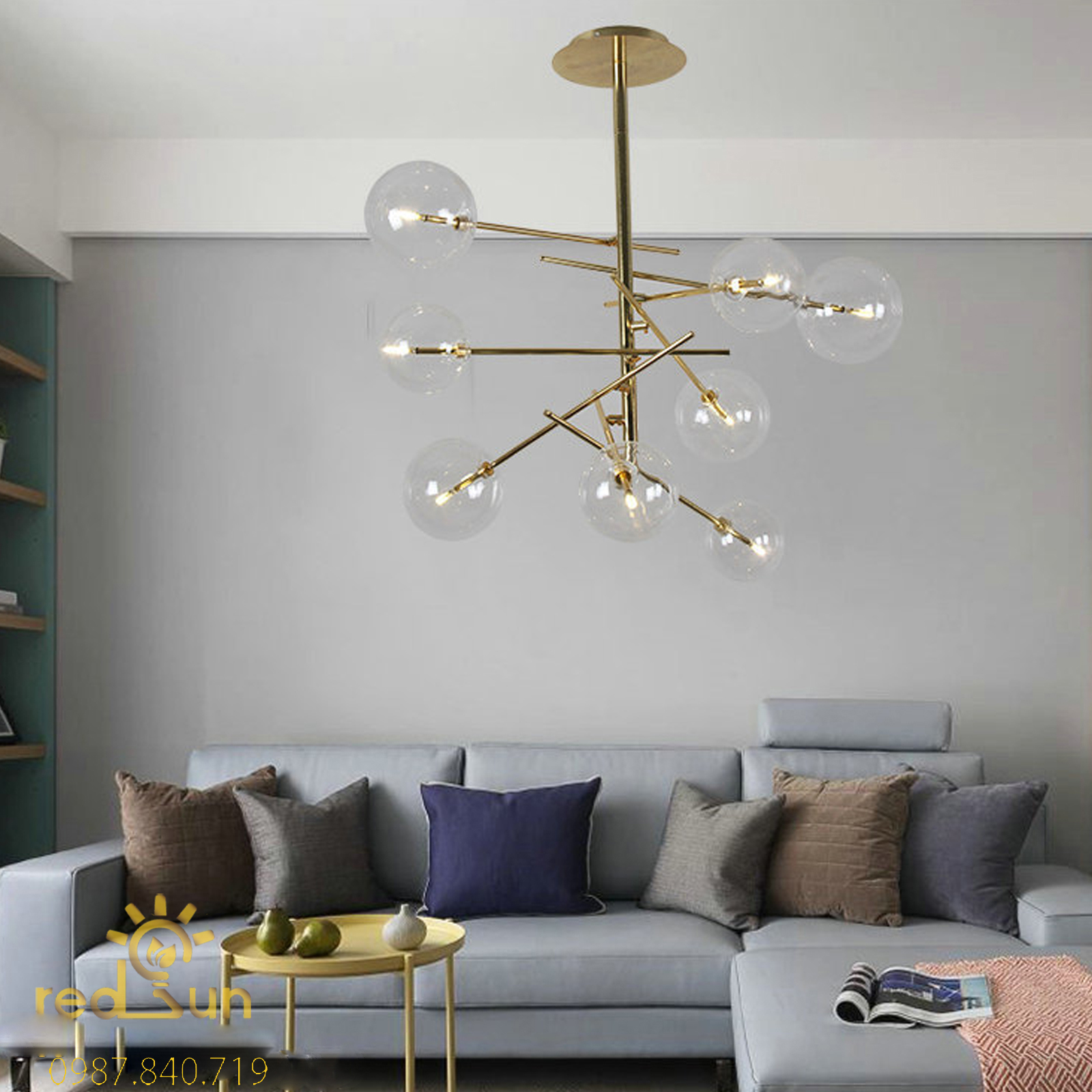 Đèn chùm chóa thủy tinh phong cách hiện đại DC-L026