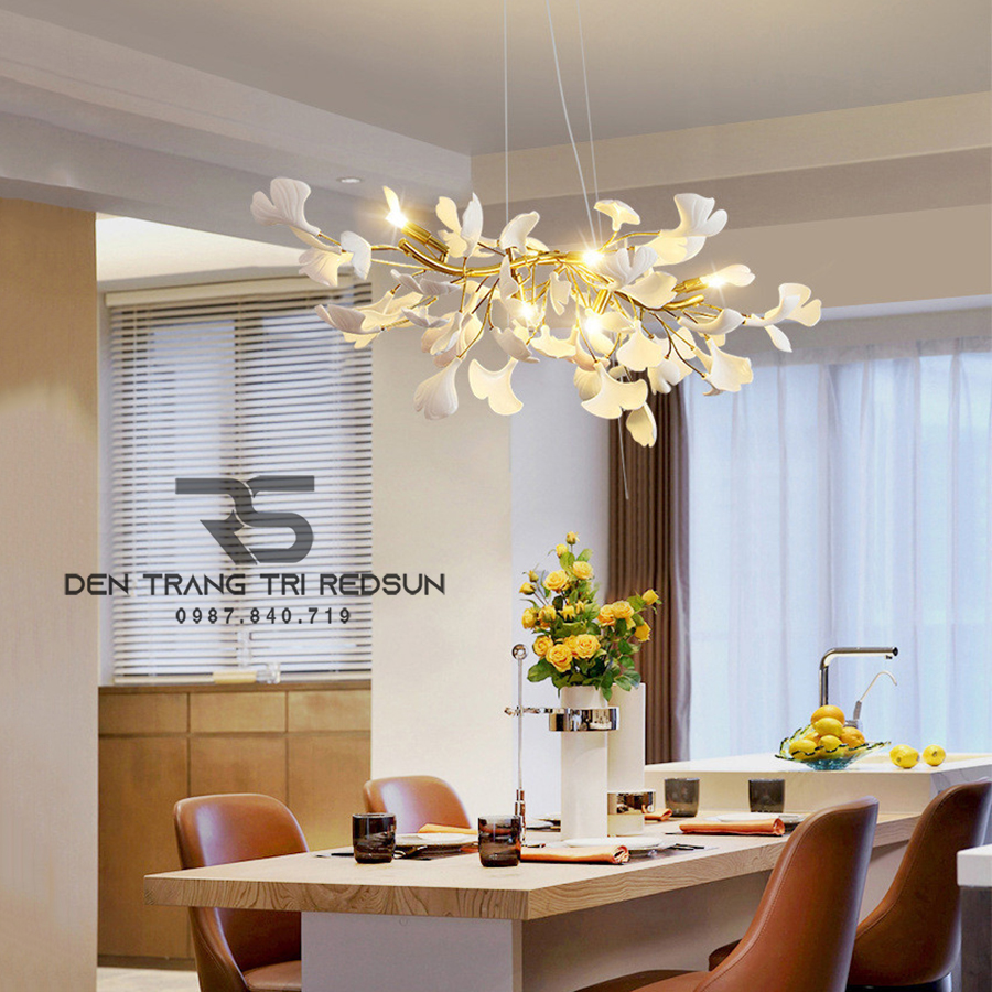 Đèn Chùm Hiện Đại Ginkgo Leaf Dáng Ngang Phong Cách Bắc Âu DC-L060
