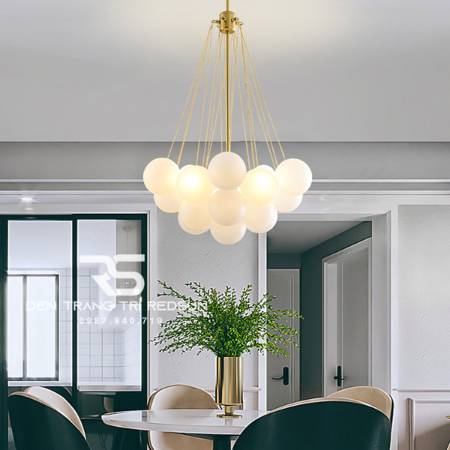 Đèn Chùm Phòng Khách Hiện Đại Bắc Âu Bong Bóng Chất Liệu Thuỷ Tinh DC-T112