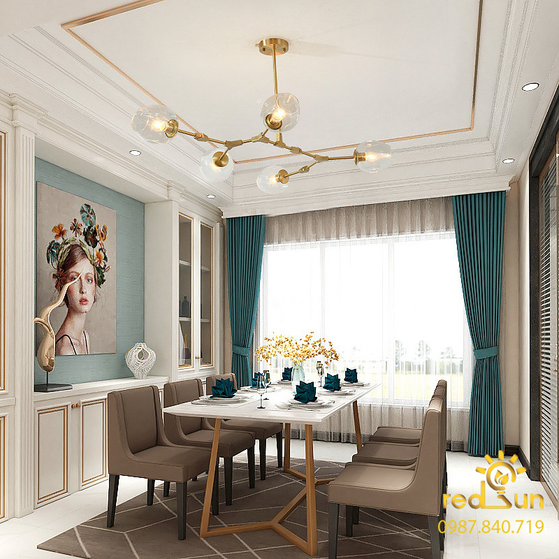 Đèn chùm nghệ thuật Lindsey 5 bóng DC-165