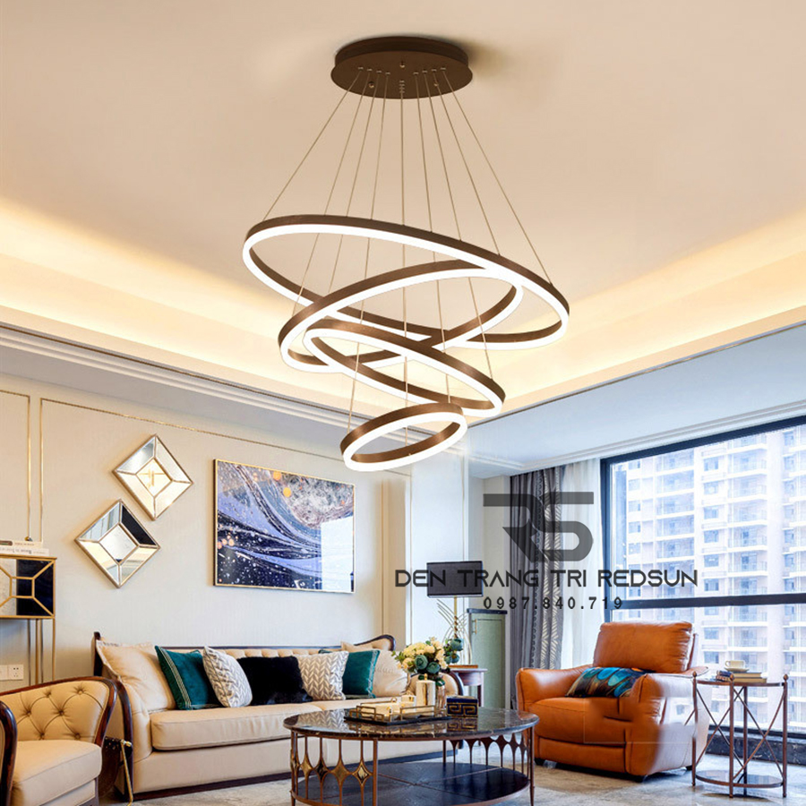 Đèn Thả Phòng Khách Hiện Đại 4 Vòng Bắc Âu G5-46810