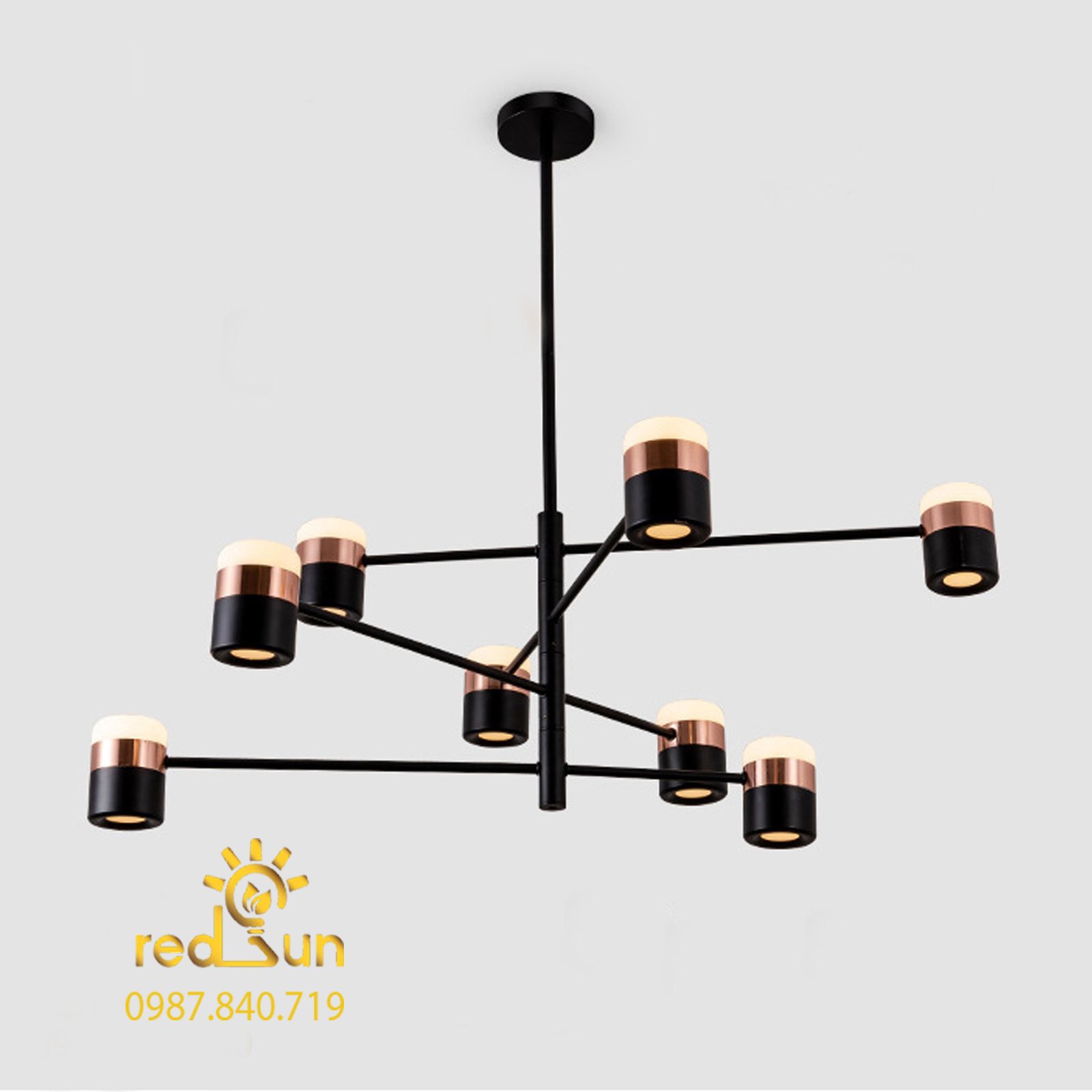 Đèn chùm Nordic thân xoay chóa trụ DC-T016