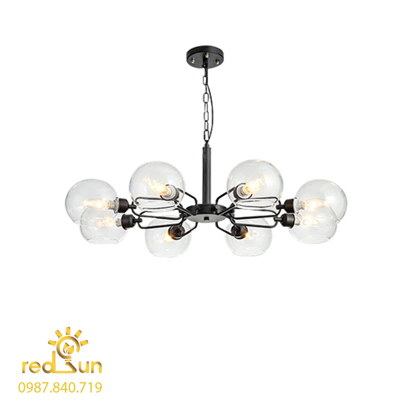 Đèn chùm Nordic chóa thủy tinh trong DC-T053