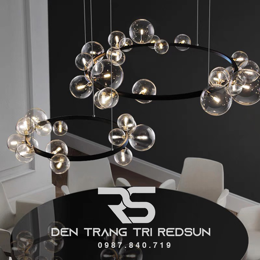 Đèn Chùm Phòng Khách Hiện Đại Phong Cách Bắc Âu Choá Thuỷ Tinh DC-L034