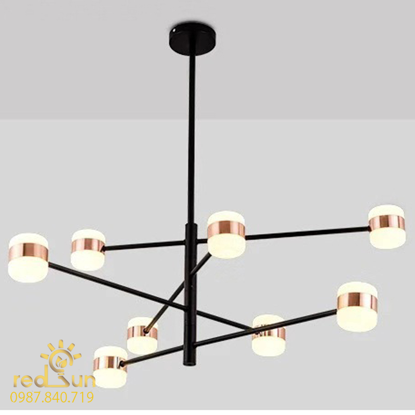 Đèn chùm Nordic thân xoay chóa trụ DC-T019