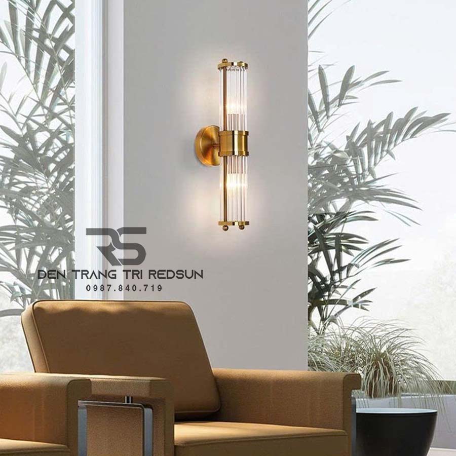 Đèn Tường Trang Trí Phòng Khách, Phòng Ngủ, Cầu Thang Phong Cách Bắc Âu Chất Liệu Pha Lê DTP-012