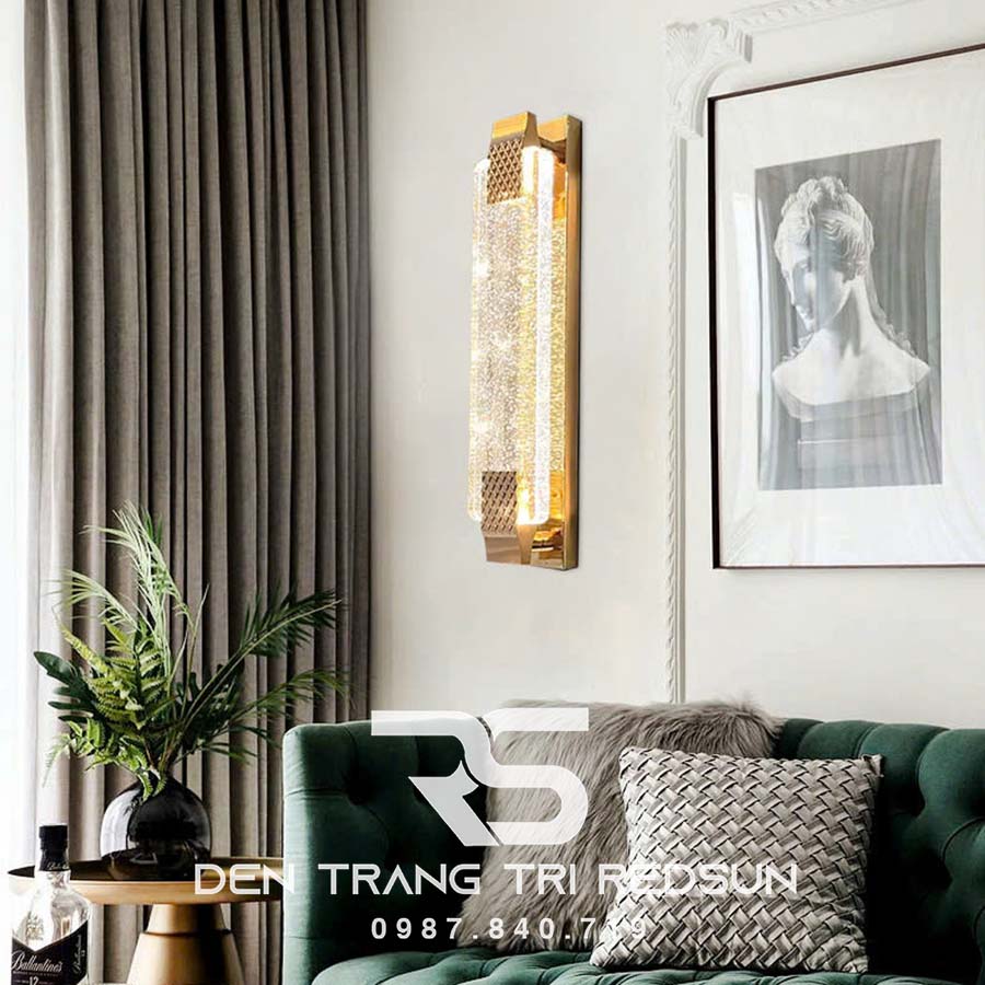 Đèn Tường Trang Trí Phòng Khách, Phòng Ngủ, Cầu Thang Phong Cách Bắc Âu Chất Liệu Pha Lê DTP-001