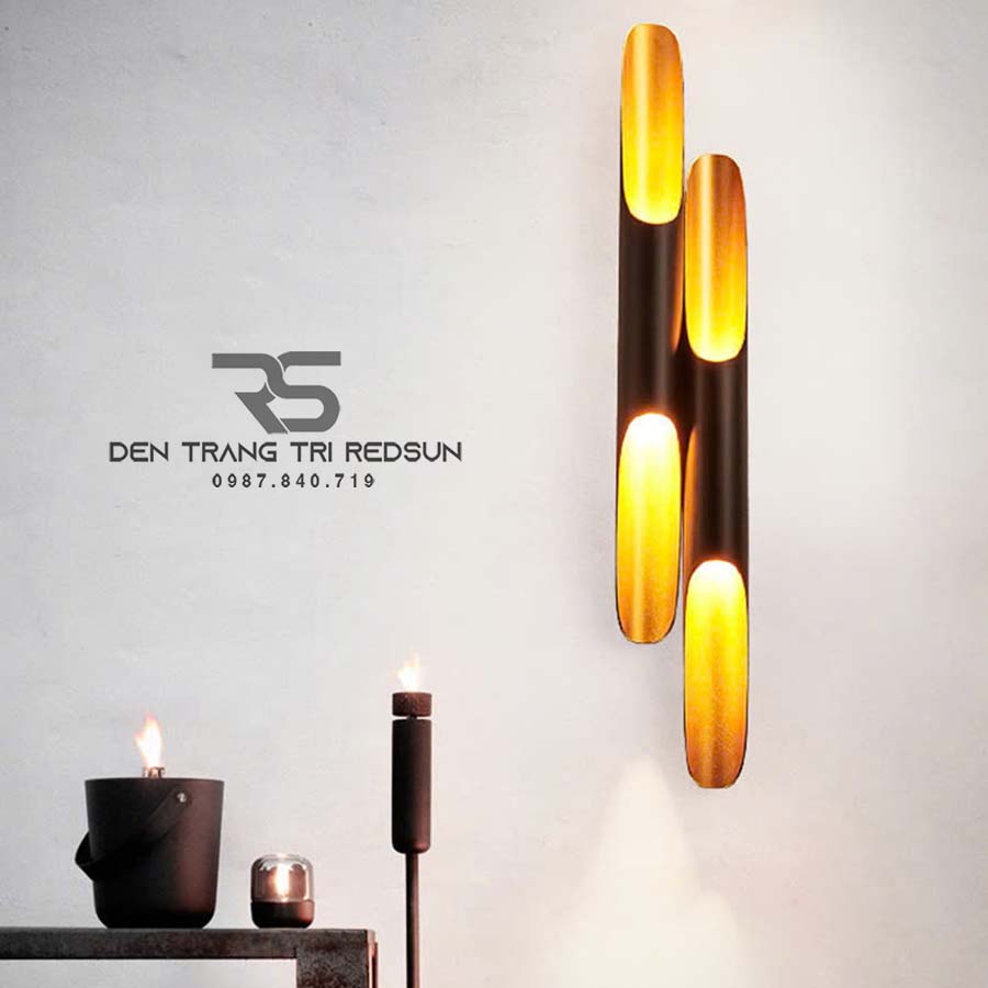 Đèn Tường Hình Sáo Trúc Đôi Trang Trí Quán Cafe, Nhà Hàng, Phòng Khách, Phòng Ngủ, Cầu Thang DT1126