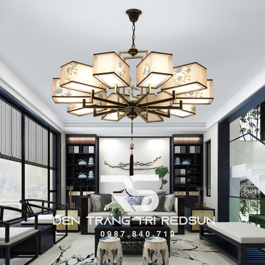 Đèn Chùm Phòng Khách Hiện Đại Phong Cách Indochine IDC-006