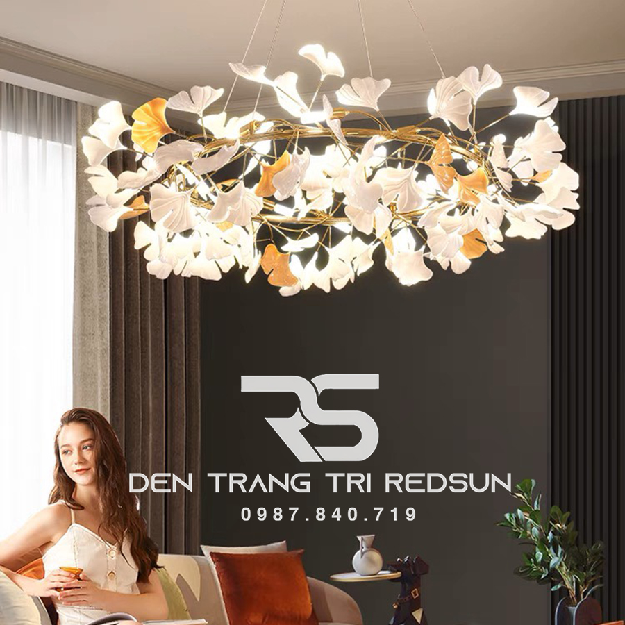 Đèn Chùm Phòng Khách Hiện Đại Phong Cách Bắc Âu Ginkgo Leaf DC-L059