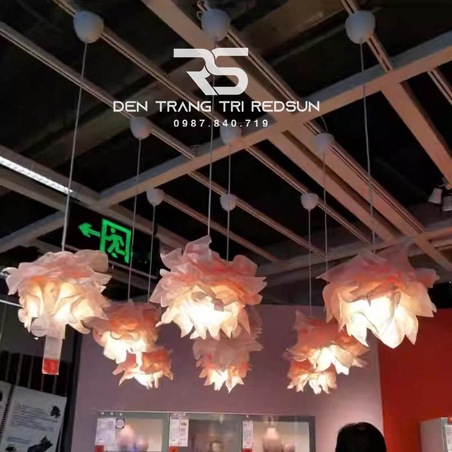 Đèn Thả Phòng Khách, Phòng Ăn, Phòng Ngủ Hiện Đại Hình Hoa Chất Liệu Giấy CDT-1061