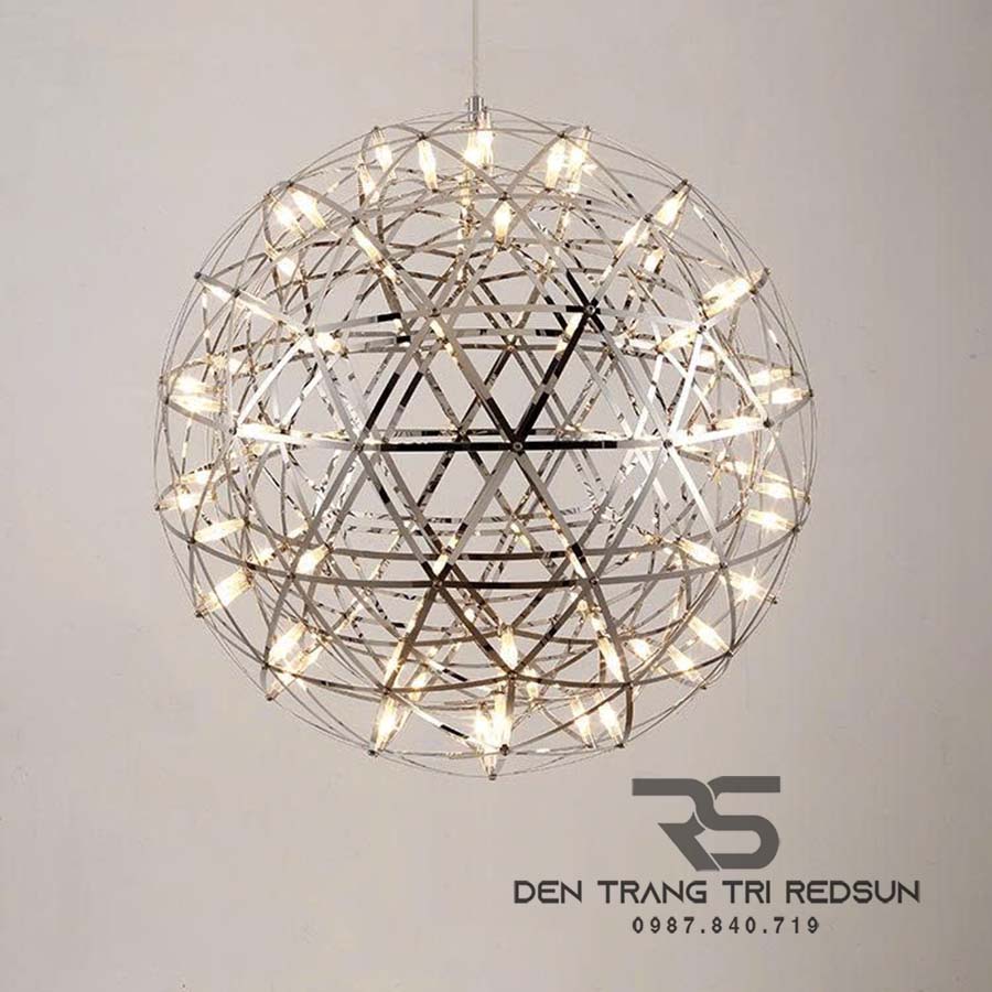 Đèn Thả Trần Lắp Thông Tầng, Phòng Khách, Khách Sạn, Nhà Hàng Phong Cách Bắc Âu Hiện Đại Cầu LED Sao  DC-T106