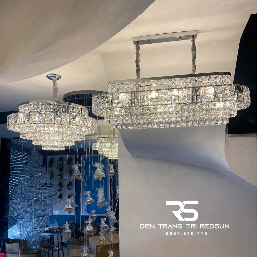 Đèn Chùm Pha Lê Hiện Đại Trang Trí Phòng Khách, Phòng Ăn, Sảnh Chờ DCP-010