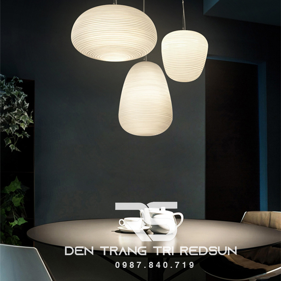 Đèn Thả Trần Hiện Đại Chất Liệu Thuỷ Tinh Nhăn Phong Cách Bắc Âu CDT-T044 Dáng B