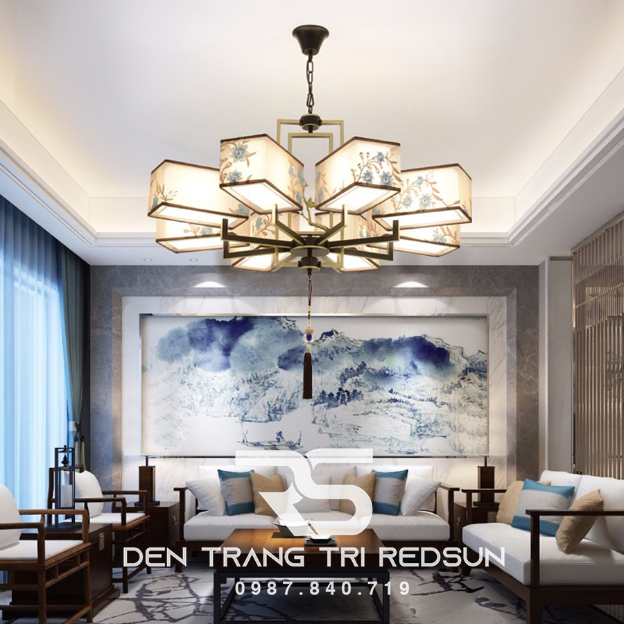 Đèn Chùm Phòng Khách Hiện Đại Phong Cách Indochine IDC-006