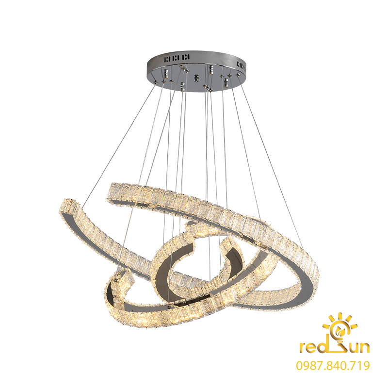Đèn thả 3 vòng chứ C pha lê nghệ thuật DC-C7652