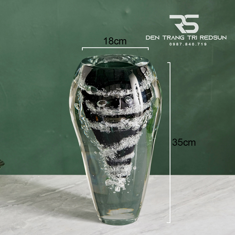 Bình Hoa Trang Trí Phong Cách Bắc Âu Sáng Tạo Hình Bong Bóng Chất liệu Thuỷ Tinh DDC-ZG005