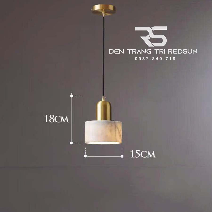 Đèn Thả Bàn Ăn, Bàn Đảo Hiện Đại Chất Liệu Đá Cẩm Thạch Trắng CDT-1011