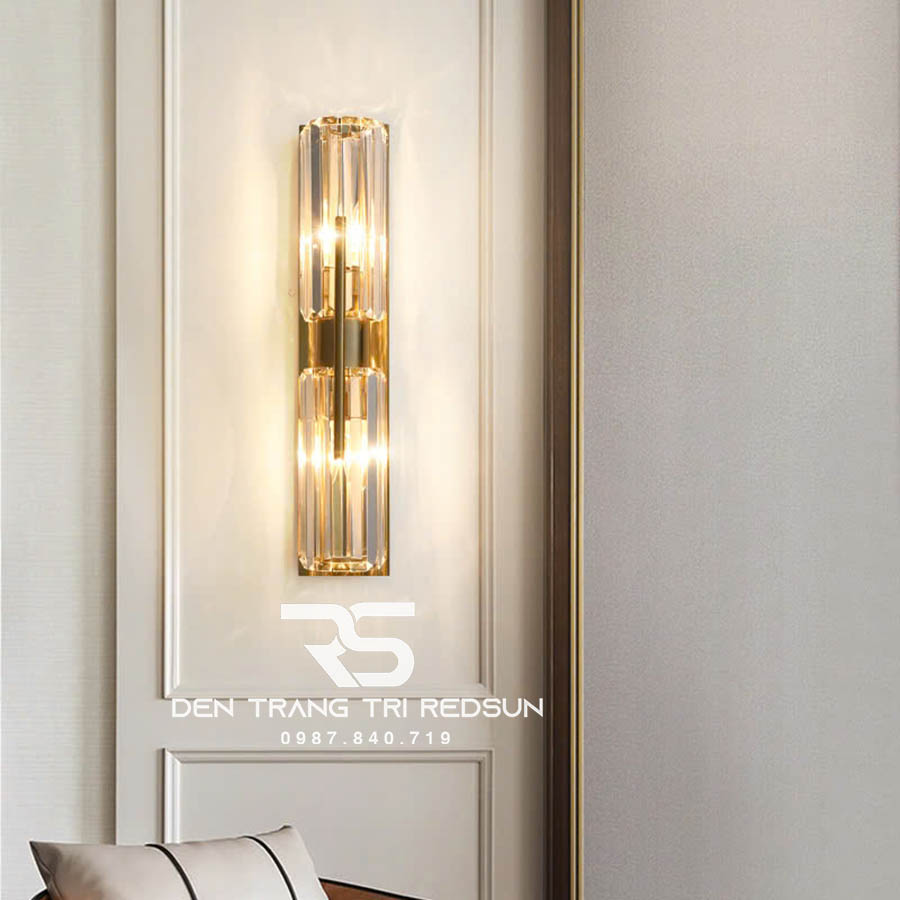 Đèn Tường Trang Trí Phòng Khách, Phòng Ngủ, Cầu Thang Phong Cách Bắc Âu Chất Liệu Pha Lê DTP-003