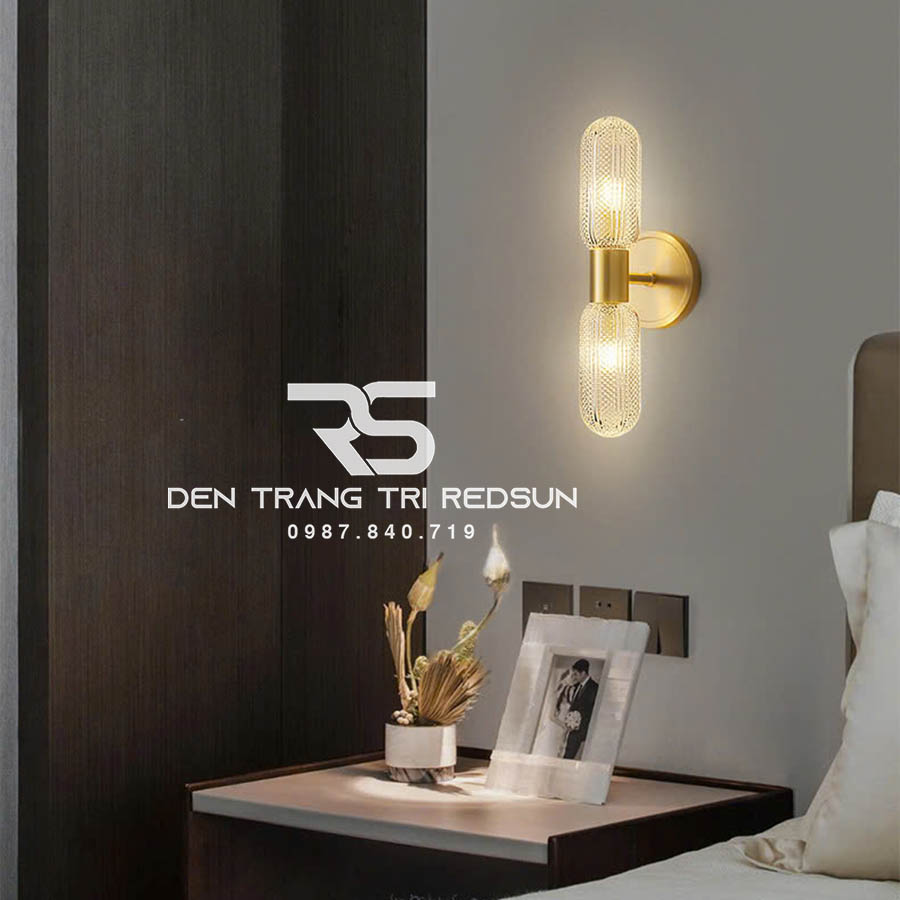 Đèn Tường Trang Trí Phòng Khách, Phòng Ngủ, Cầu Thang Phong Cách Bắc Âu Chất Liệu Pha Lê DTP-002