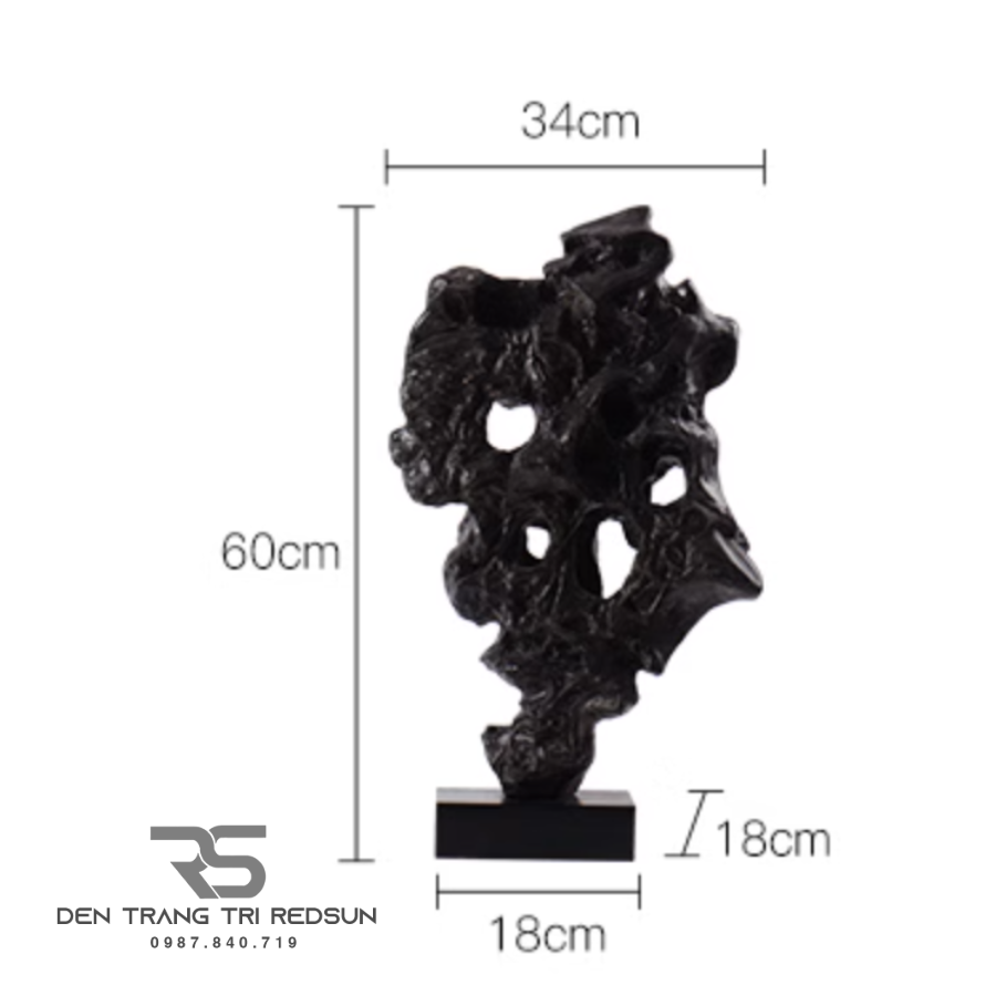Đồ Trang Trí Nghệ Thuật Phòng Khách, Hành Lang, Sảnh Chờ Nhà Hàng, Khách Sạn Điêu Khắc Dạng Hình Học DDC-ZG007