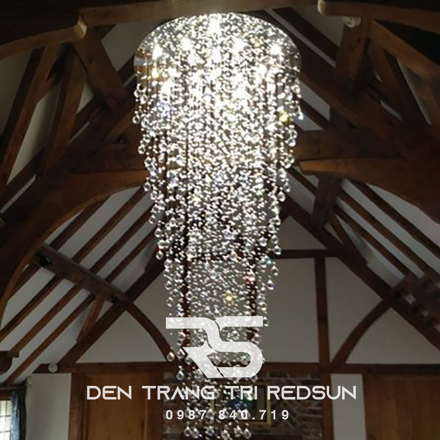 Đèn Mâm Pha Lê Ốp Trần Phòng Khách Hiện Đại  M9187