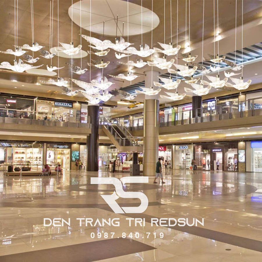 Đèn Thả Trần Chim Bồ Câu Hiện Đại Lắp Thông Tầng Cầu Thang, Phòng Khách, Bàn Ăn HTK034