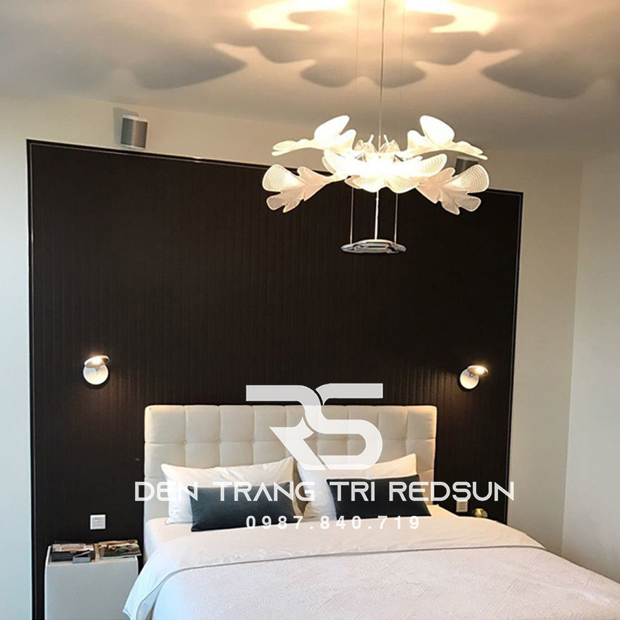 Đèn Thả Trần Hiện Đại Cánh Hoa Bay Thả Đơn Chất Liệu Mica Phong Cách Bắc Âu CDT-T043