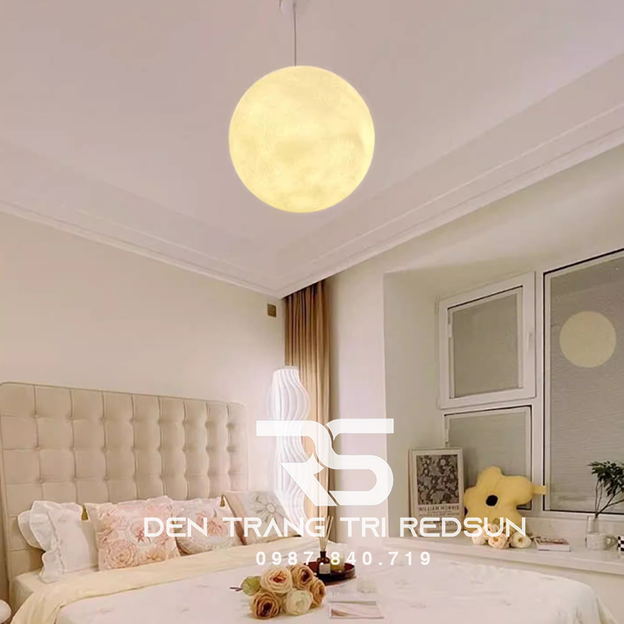 Đèn Thả Trần Hiện Đại Bắc Âu Mặt Trăng Chất Liệu Composite CDT-T014