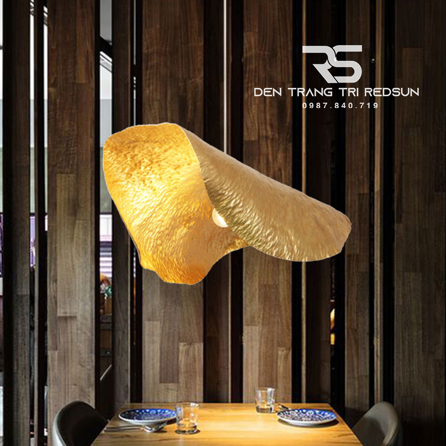 Đèn Thả Trần Hiện Đại Bắc Âu Lá Sen Đồng CDT-T037