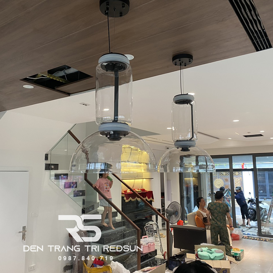 Đèn Thả Bàn Ăn Hiện Đại Phong Cách Italia Chóa Thủy Tinh CDT-T056
