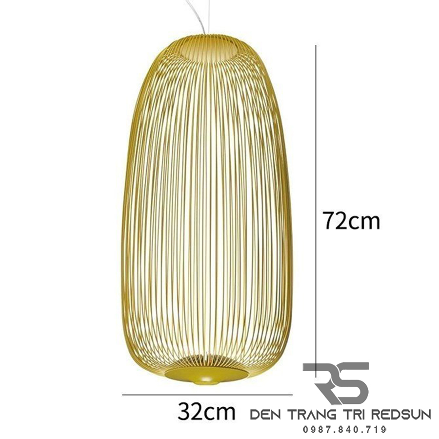 Đèn Thả Lồng Sắt Phong Cách Bắc Âu CDT-T041 Dáng A