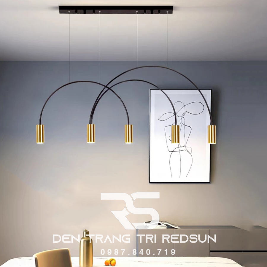 Đèn Thả Bàn Ăn Hiện Đại Bắc Âu Cánh Cung 5 Rọi DC-T071
