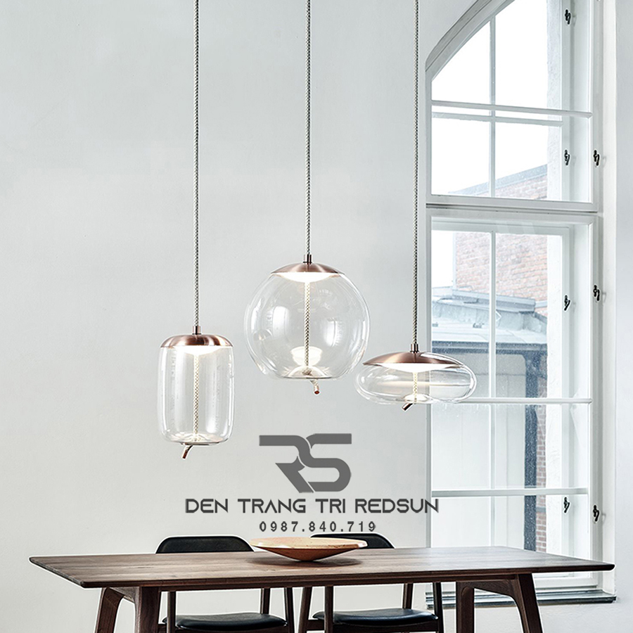 Đèn Thả Bàn Ăn Hiện Đại Bắc Âu Choá Thuỷ Tinh CDT-T035