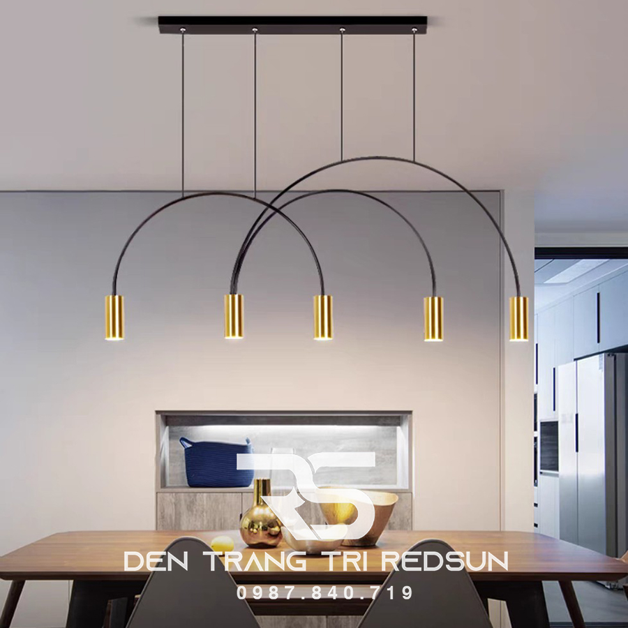 Đèn Thả Bàn Ăn Hiện Đại Bắc Âu Cánh Cung 5 Rọi DC-T071