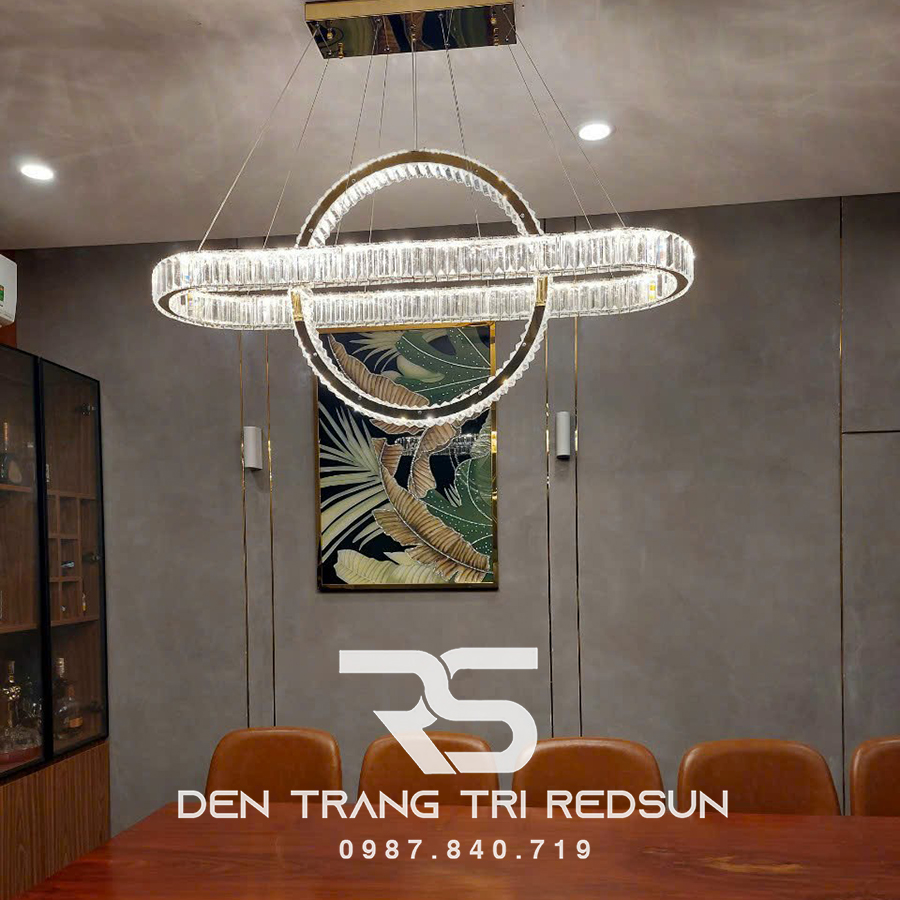 Đèn Thả Pha Lê Bàn Ăn, Bàn Đảo Hiện Đại TPL041