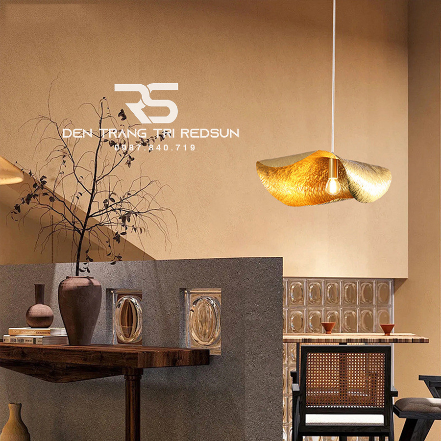 Đèn Thả Trần Hiện Đại Bắc Âu Lá Sen Đồng CDT-T037
