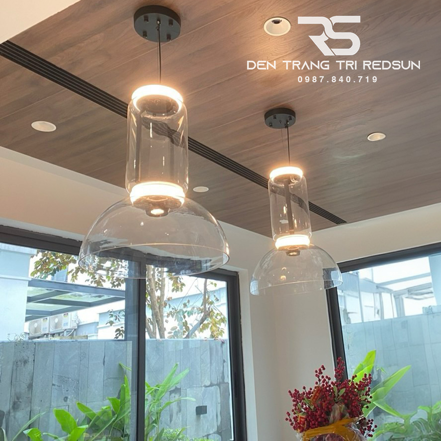 Đèn Thả Bàn Ăn Hiện Đại Phong Cách Italia Chóa Thủy Tinh CDT-T056