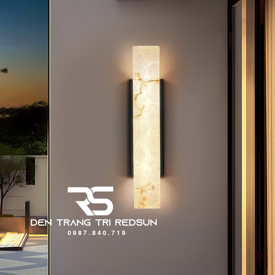 Đèn Tường Giả Đá Cẩm Thạch Trang Trí Ngoài Trời Nhà Hàng, Khách Sạn, Biệt Thự, Sân Vườn DTOD-006