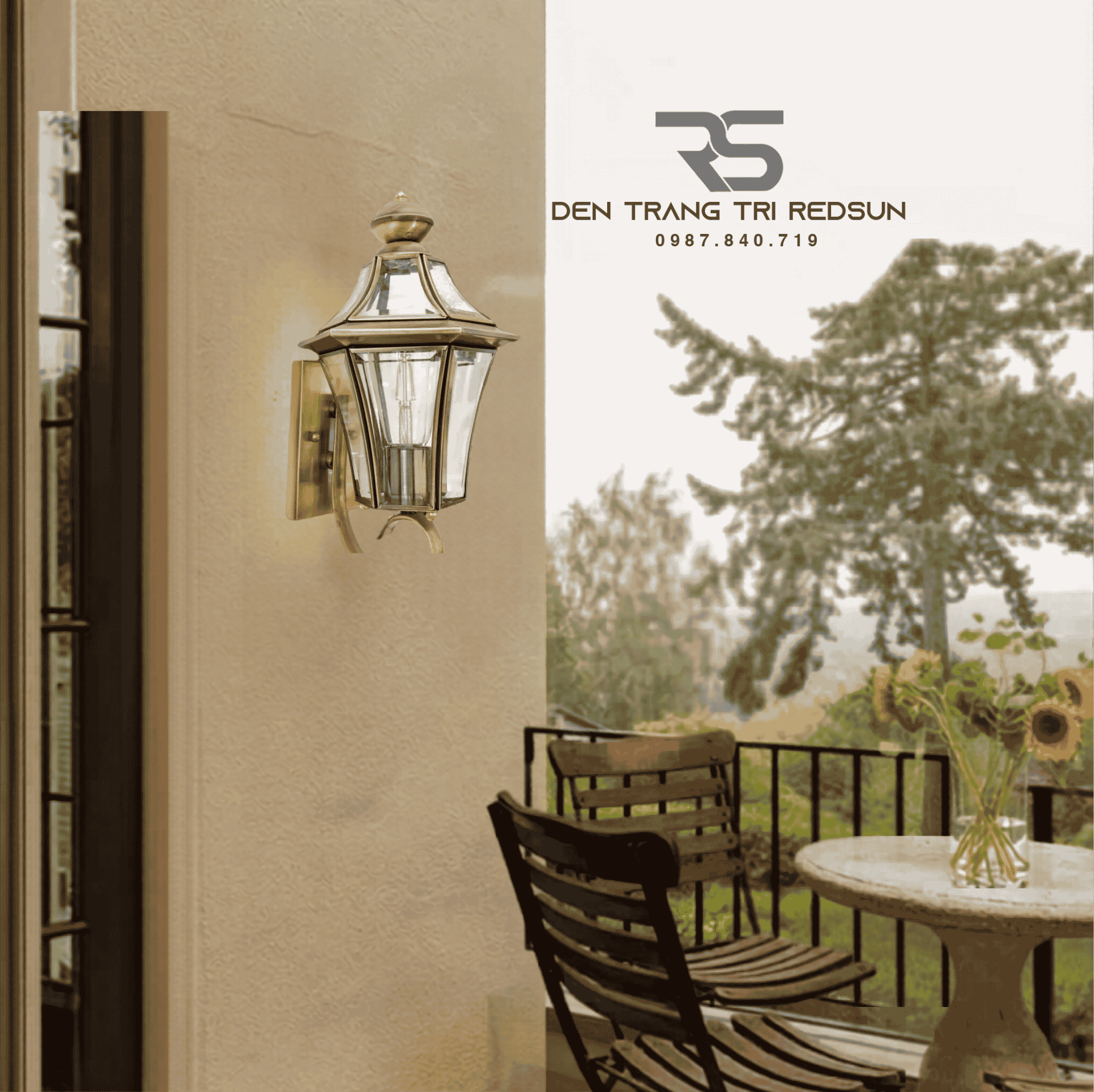 Đèn Tường Chùa Đồng Lắp Ngoài Trời DT-C0689