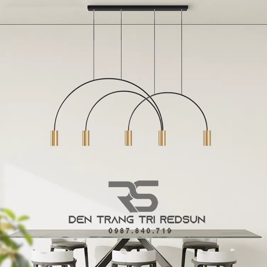 Đèn Thả Bàn Ăn Hiện Đại Bắc Âu Cánh Cung 5 Rọi DC-T071