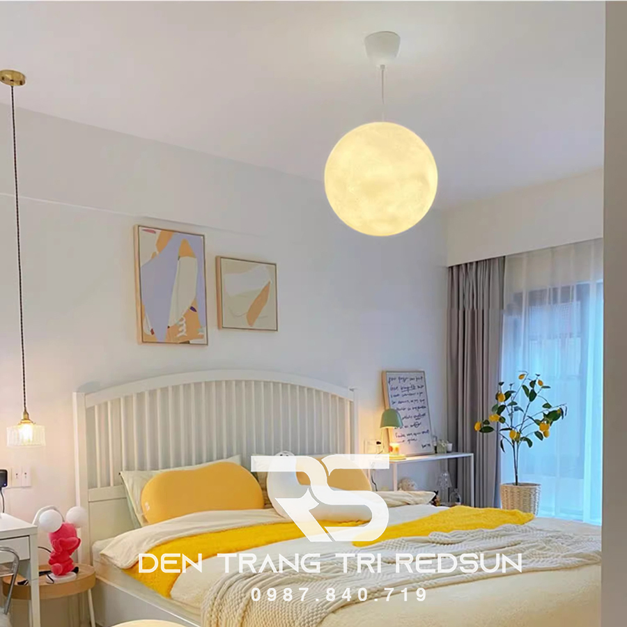 Đèn Thả Trần Hiện Đại Bắc Âu Mặt Trăng Chất Liệu Composite CDT-T014
