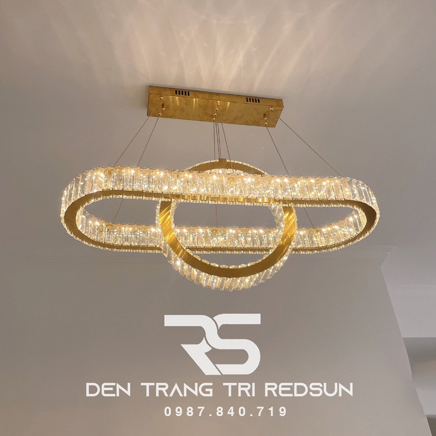 Đèn Thả Pha Lê Bàn Ăn, Bàn Đảo Hiện Đại TPL041