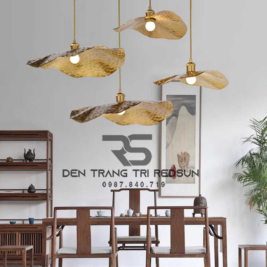 Đèn Thả Trần Hiện Đại Bắc Âu Lá Sen Sắt CDT-T018