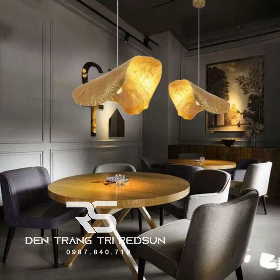 Đèn Thả Trần Hiện Đại Bắc Âu Lá Sen Đồng CDT-T037