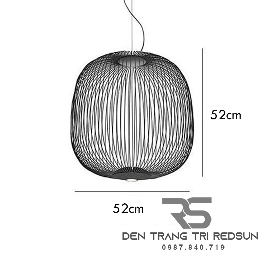 Đèn Thả Lồng Sắt Phong Cách Bắc Âu CDT-T041 Dáng B
