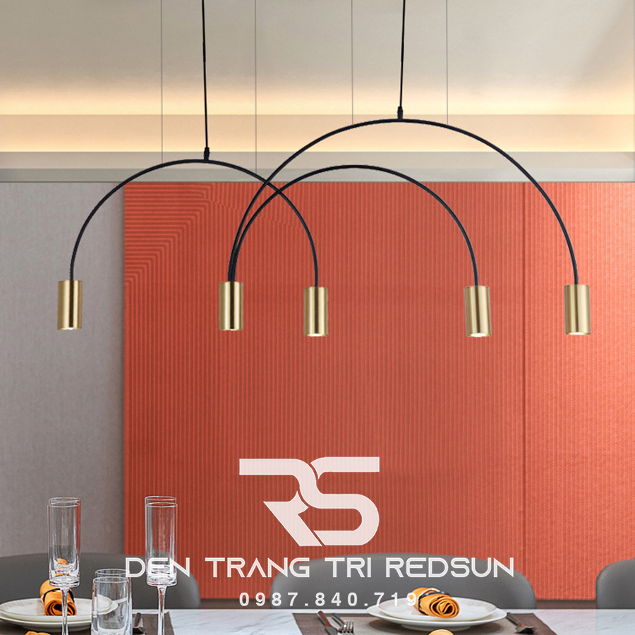 Đèn Thả Bàn Ăn Hiện Đại Bắc Âu Cánh Cung 5 Rọi DC-T071