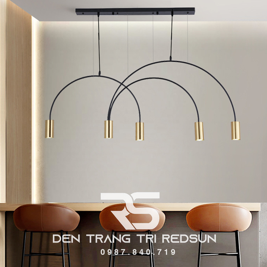 Đèn Thả Bàn Ăn Hiện Đại Bắc Âu Cánh Cung 5 Rọi DC-T071