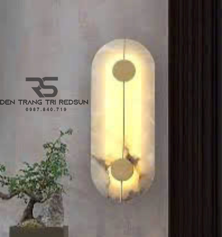 Đèn Tường Trang Trí Phòng Khách, Phòng Ngủ, Cầu Thang Phong Cách Bắc Âu Chất Liệu Đá Cẩm Thạch DT-1043